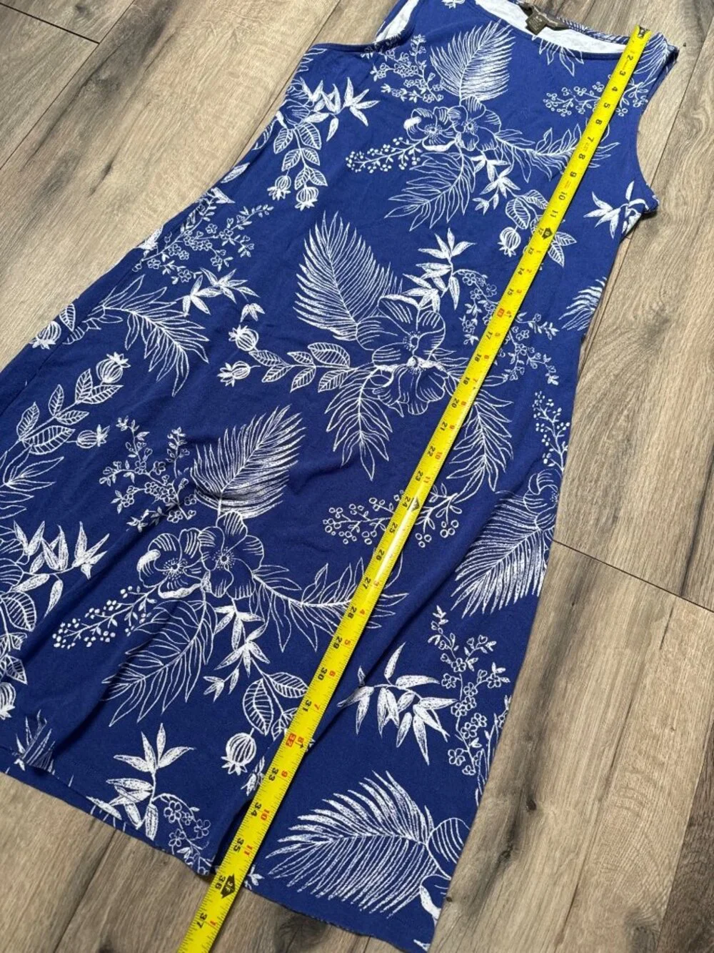 Tommy Bahama Womens Blue Bossa Nora Blooms Tambour Sleeveless Floral Print Dress - Picture 4 of 7